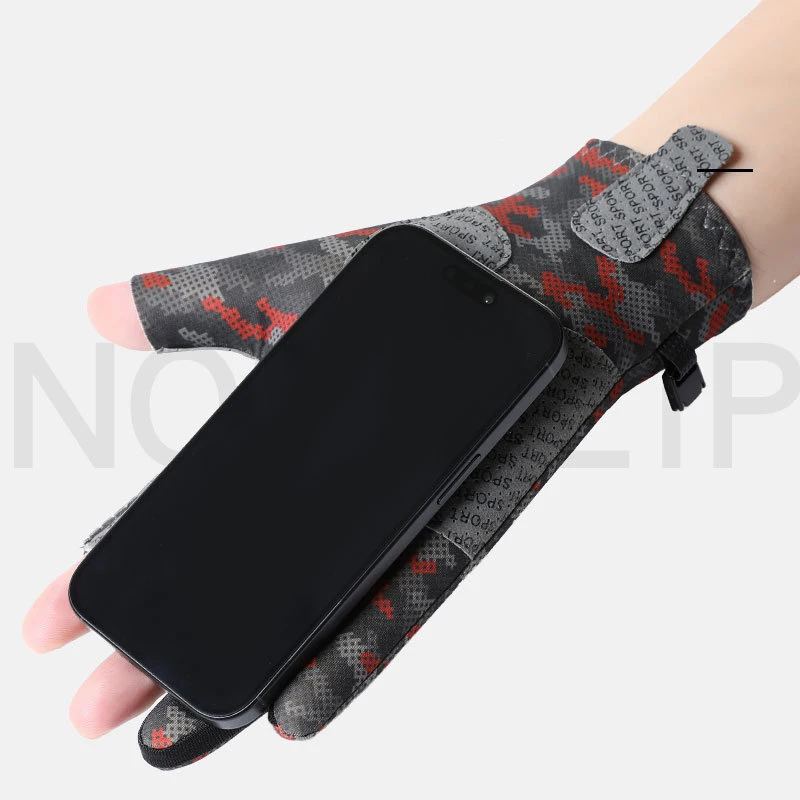 قفازات الصيد المضادة للطعنة الربيع الصيف المضادة للارتداء Luya الشمس واقية قفازات الصيد الرجال تنفس الجلد ودية قفازات لينة #2