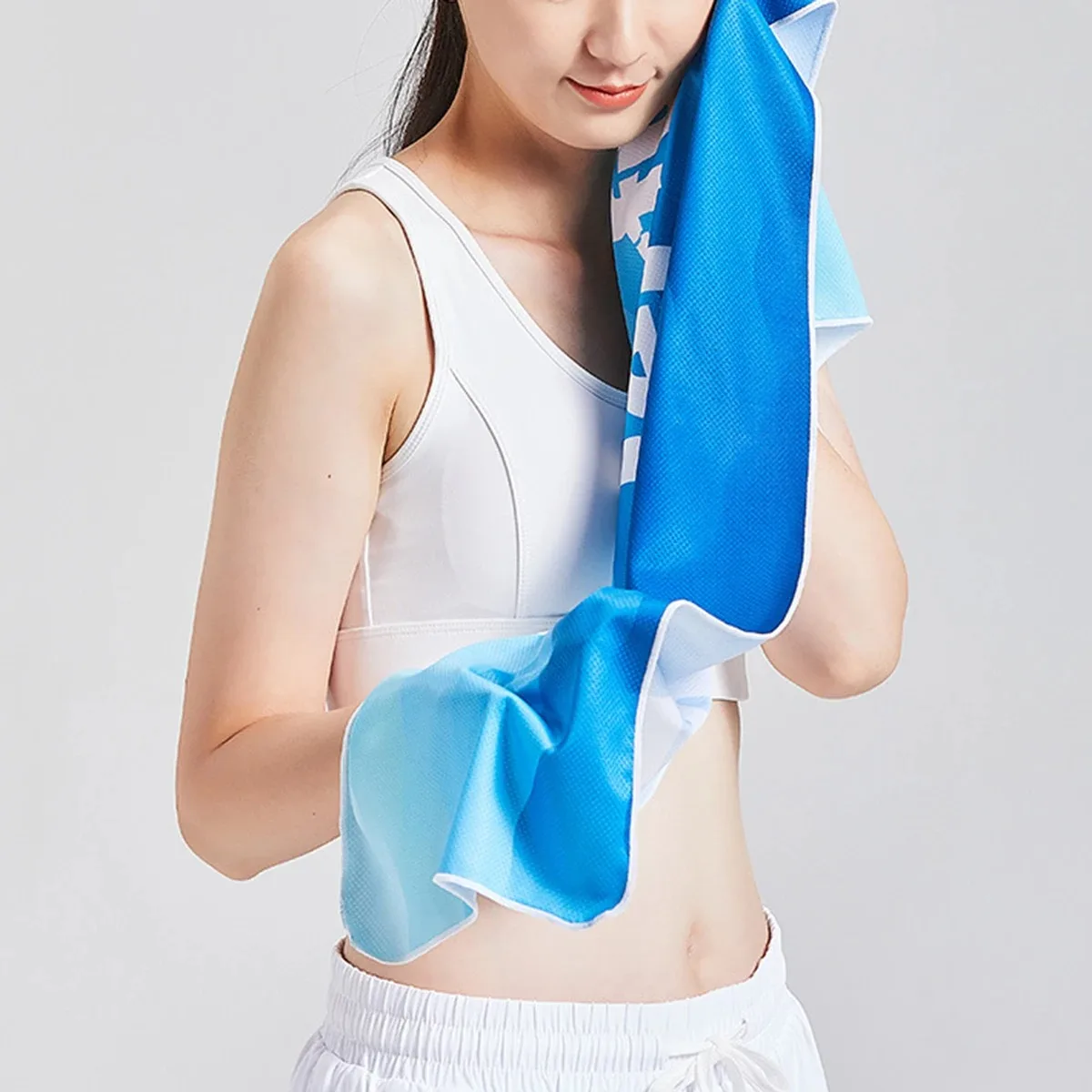 Toalha de secagem rápida, toalha respirável com sensação de frio, absorvente de suor, para esportes, fitness, corrida, academia, yoga, microfibra macia, 1 peça
