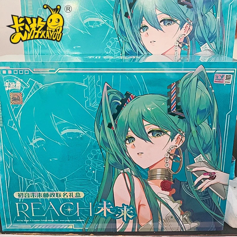 

Подлинная карта KAYOU Hatsune Miku, почтовая подарочная коробка, фирменная коллекционная карта периферийных устройств, специальная упаковка, коллекция лет, игрушки, подарок
