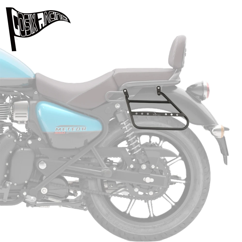 ل النيزك 350 2021 2022 2023 2024 2025 دراجة نارية الملحقات السرج حقيبة الجانب دعم قوس جذع حقيبة حامل