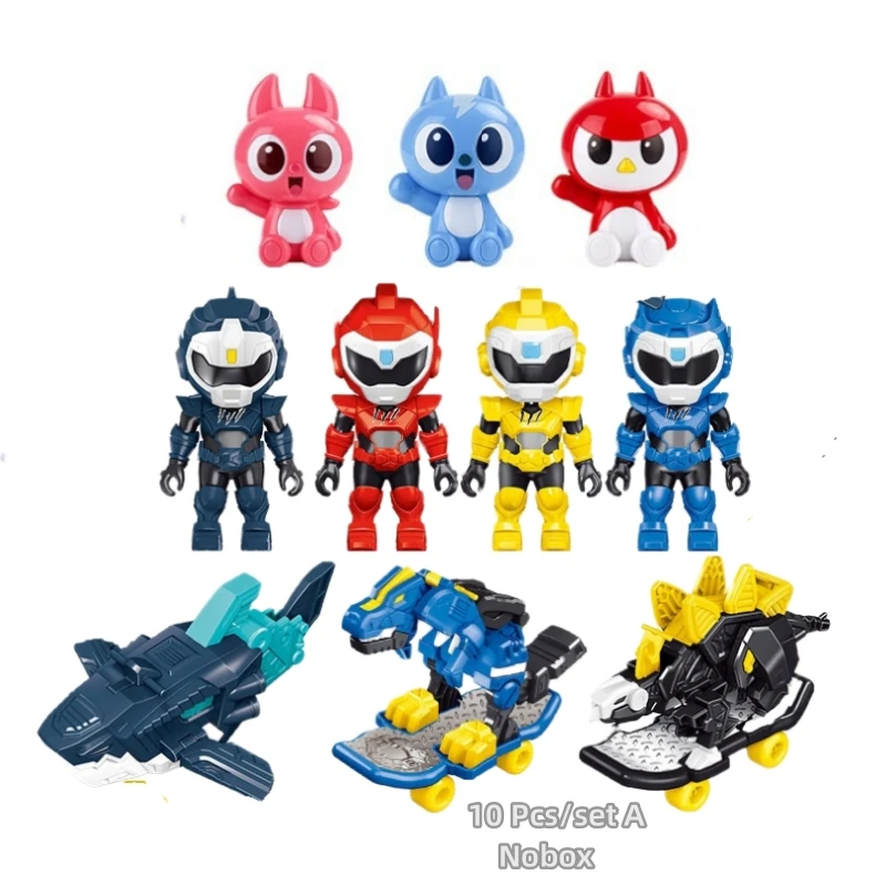 อะนิเมะ Mini Force Agent สกู๊ตเตอร์ Transformation Super ไดโนเสาร์ของเล่นตัวเลขการกระทํา X Deformation Mecha หุ่นยนต์ของขวัญ