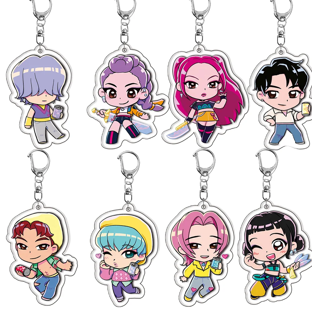 

Anime Demon Hunters 10cm Acrylic Keychain BAG Decorations Rumi，Zoey，Mira Cosplay Gifts Elegant&Cute K-POP GIFT