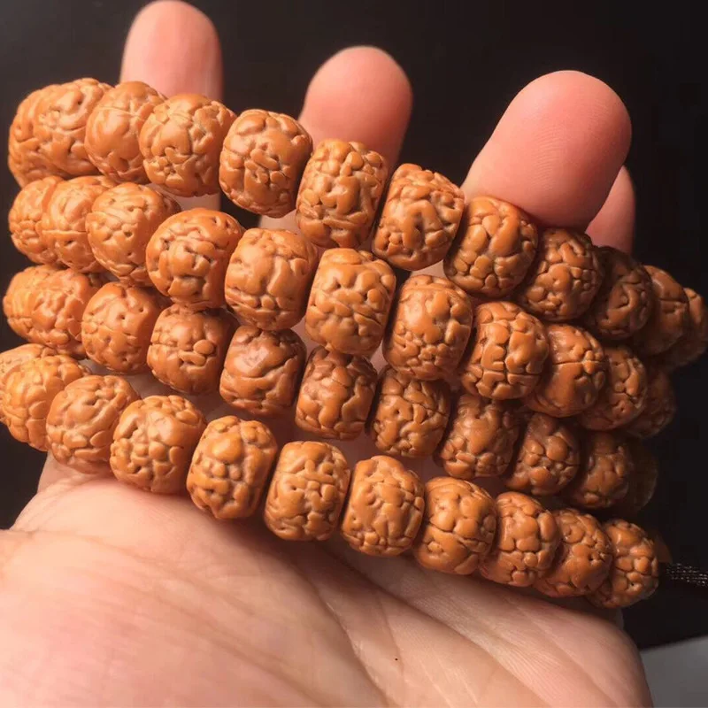 108 Tibetan-Style, Heavily Textured, Small Vajra Bodhi Bead Bracelet