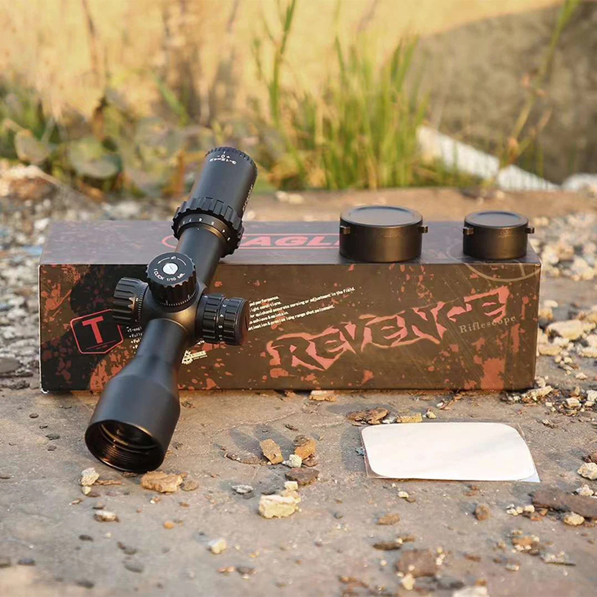 MR3-12x42 Tactical Scope Glass Plate Front Side Adjustment With Light Short Front Telescope Outdoor Hunting Bird Watching Scope