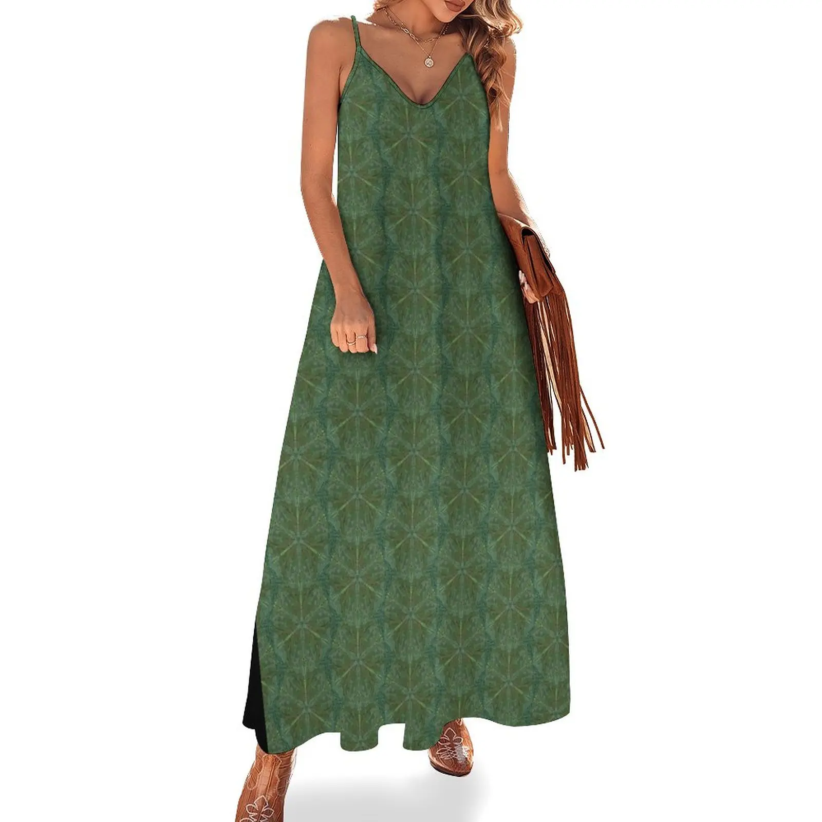 

Forest Fog Tile Sleeveless Dress Long dresses summer dress woman 2024 trendy