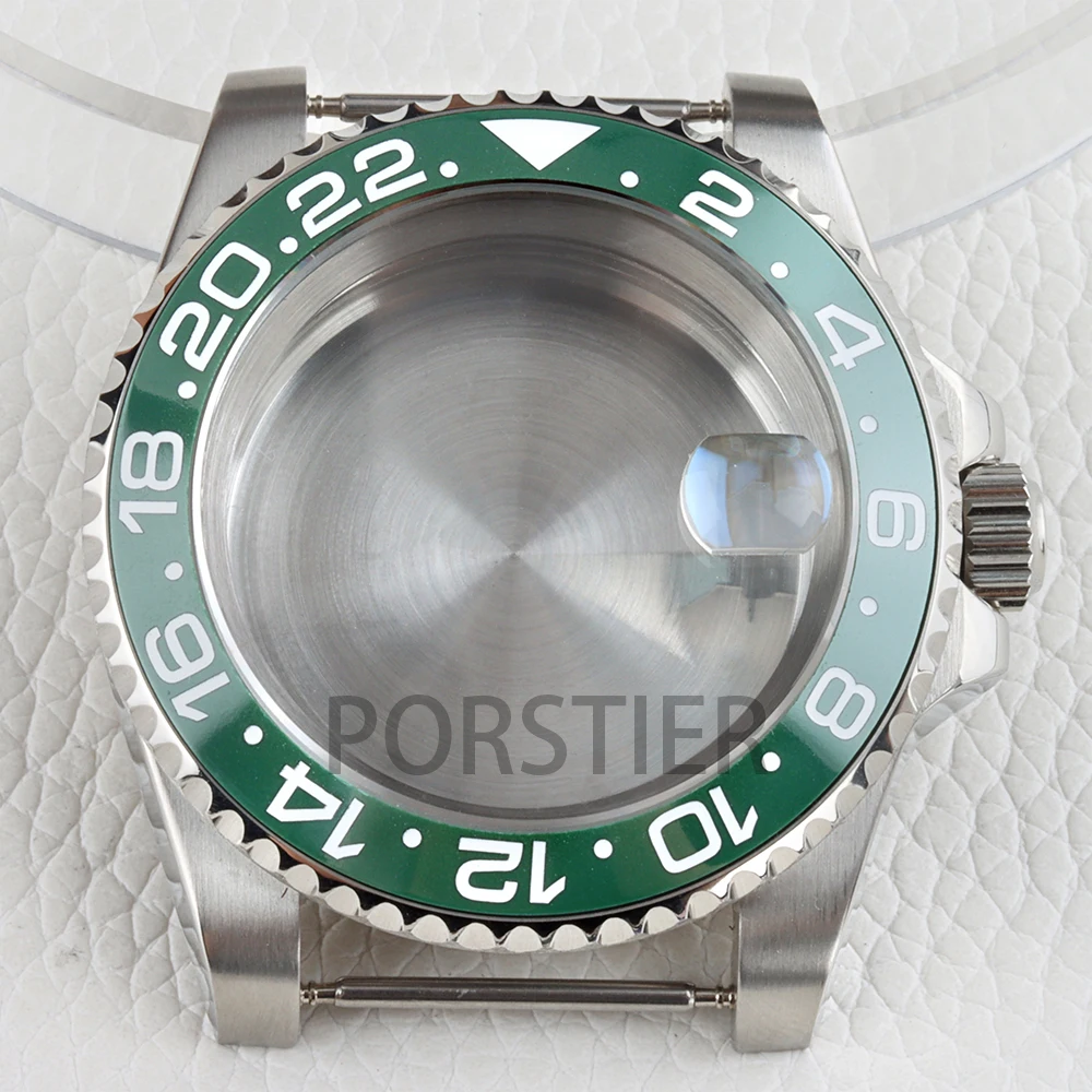 

Silver 40mm NH35 Watch Case Solid 316L Stainless Steel Sapphire Glass for GMT SUB Yacht-Master NH34 NH35 NH36 NH38 Movement