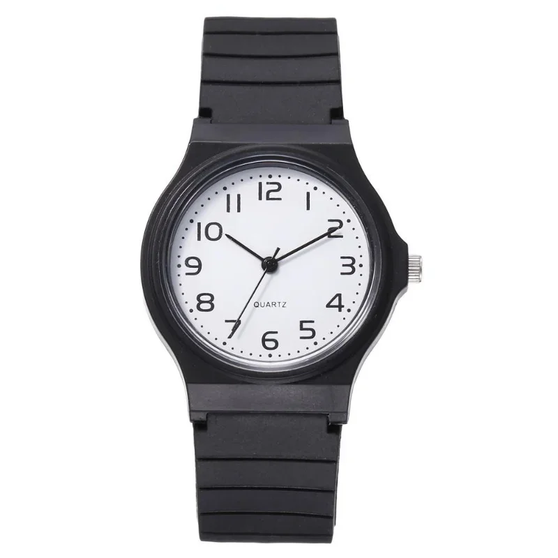 1Pc Black Women Watches Silicone Strap Soft Small Wrist Watches Teen Boys Girls WristWatch Unisex Men Watches Relojes Para Mujer