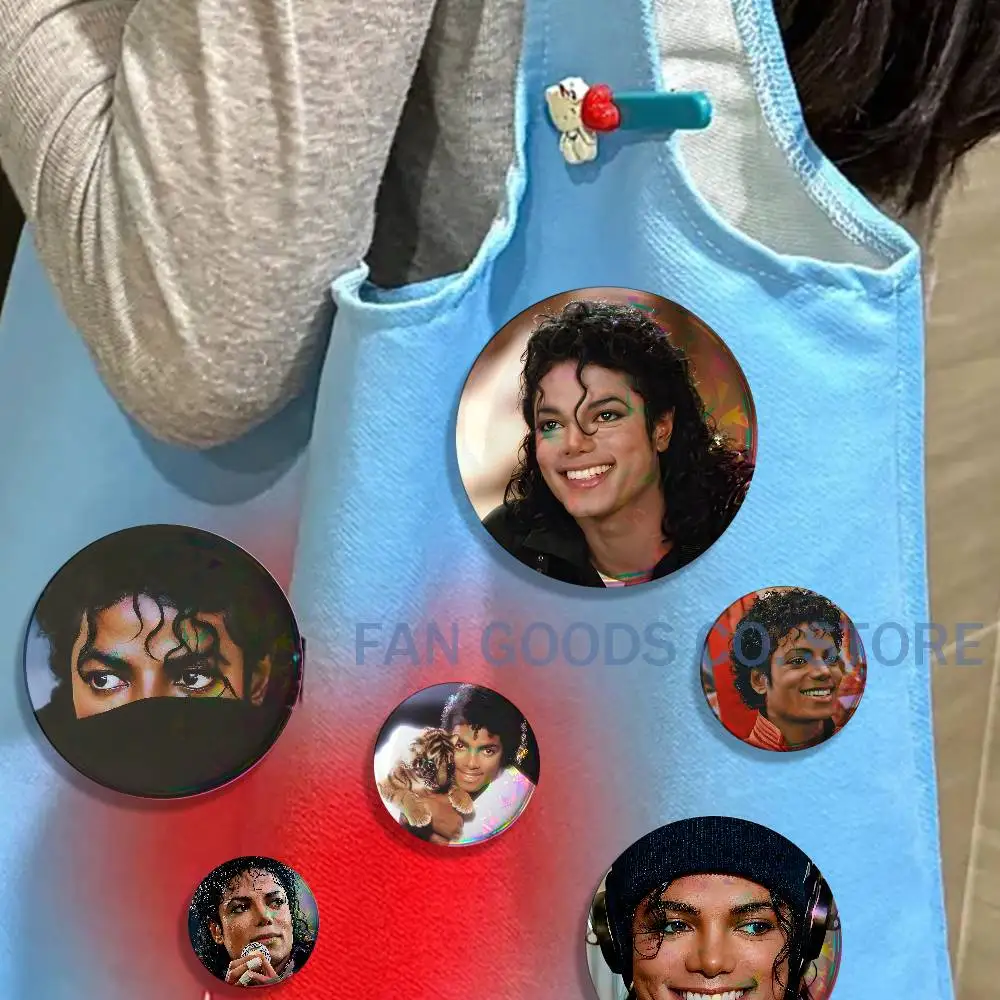 Music Michael J-Jackson Badges Creative Tinplate Button Pins Brooch Creative Quotes Badge Clothes Backpack Jewelry Gift