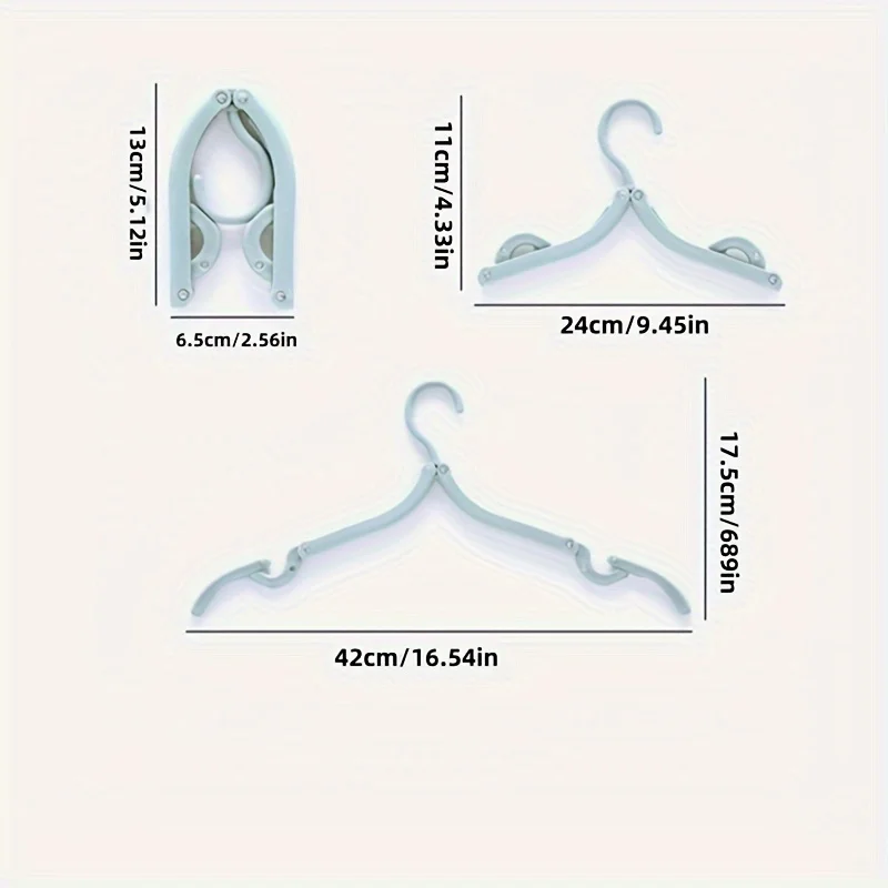 6Pcs/12Pcs Portable Foldable Clothes Hangers for Travel and Business Trips, Multifunctional Clothes Drying Rack
