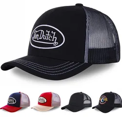 Gorra delangisbol con letras para hombre, sombrero de camionero con letras bordadas, malla bloqueadora del sol