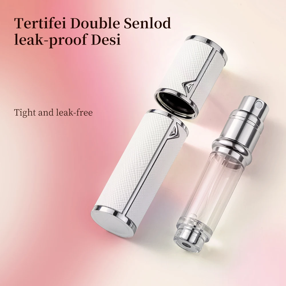 Louischanzl Premium PU leather Sprayer Suitable for Boarding Tight Sealing Travel Perfume Spray 5ml Perfume Atomizer  Bottle