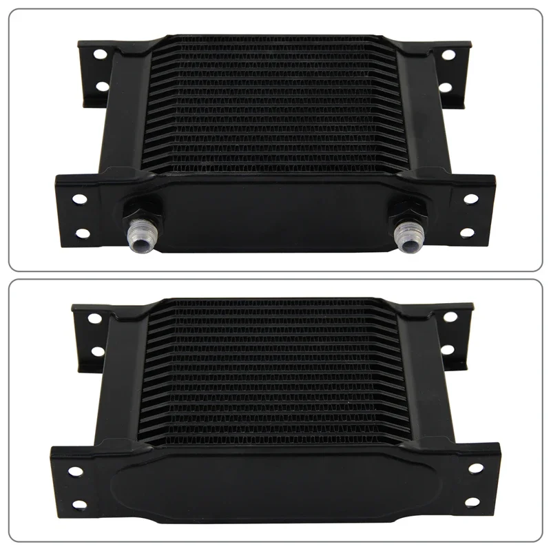 AN6 Matrix Oil Cooler 10/13/16/19/25/34/44 Row Thickness 50mm Aluminum Universal Engine Transmission 6-AN 9/16