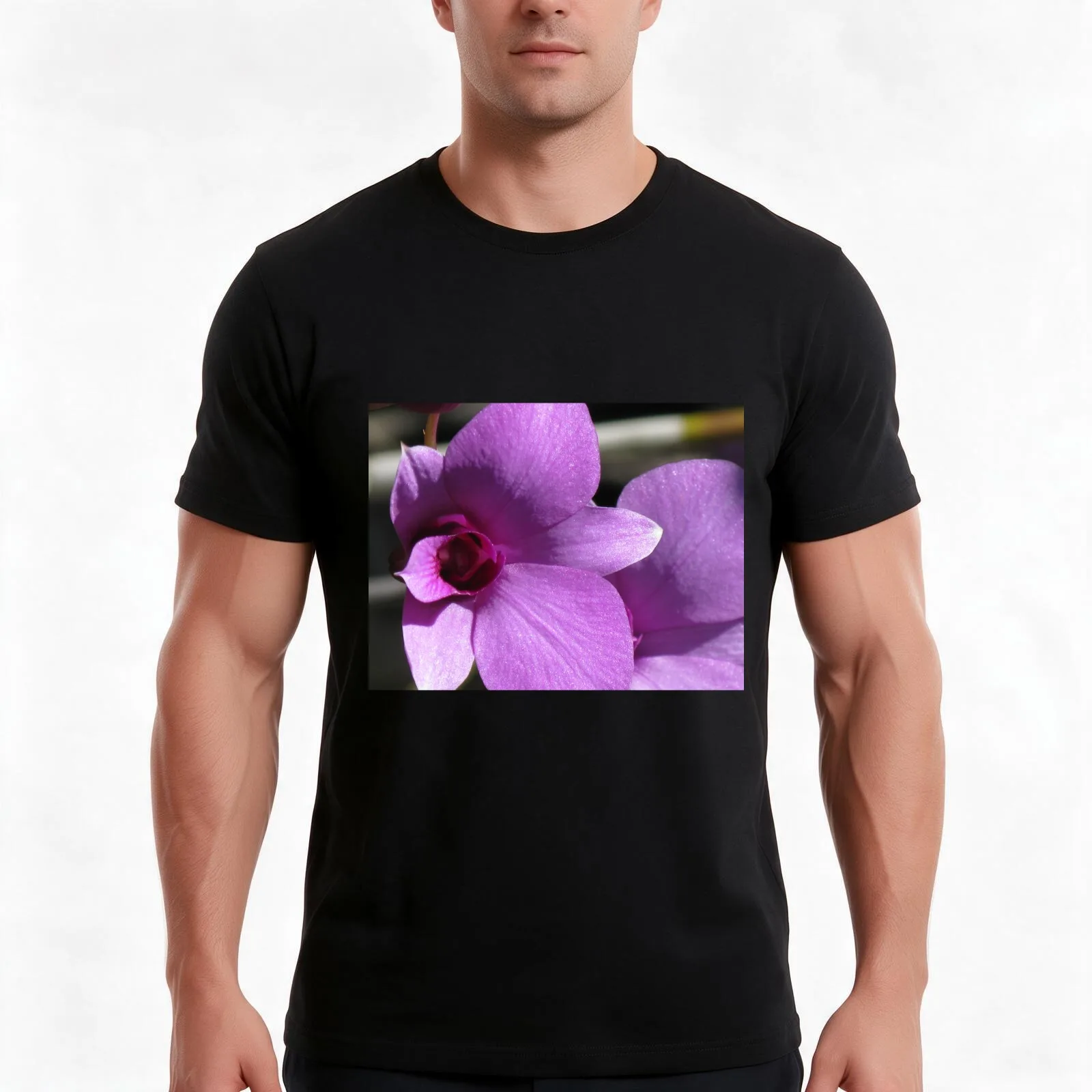 Cooktown Orchid (Dendrobium bigibbum) T-Shirt, Summer Casual Cotton Tee, Oversized Streetwear Tops, Vintage Graphic Print