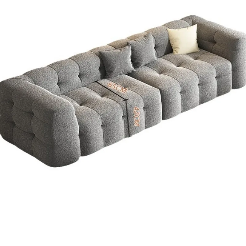 Nordic fabric sofa living room piano key sofa