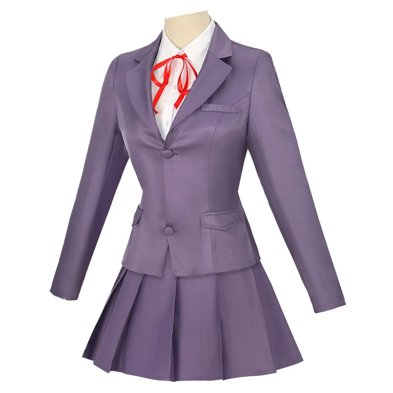 Anime 100 Kanojo Hanazono Hakari Cosplay Kostüm Lila Uniform JK Anzug Kopfschmuck Halloween Party Frauen Mädchen Kostüme