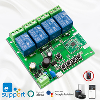 4CH Smart Switch 4 Channel Wifi Relay DC AC 12V 24V 220V Inching Self-locking Module Work With Ewelink APP Alexa Google Home
