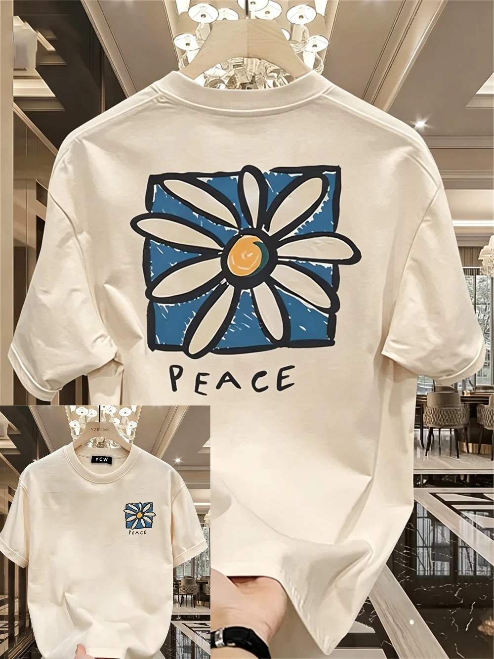 2026 Summer Men's Heavyweight Short-Sleeve T-Shirt Japanese & Korean Streetwear Style Full of Vintage Charm Women's T Shirt