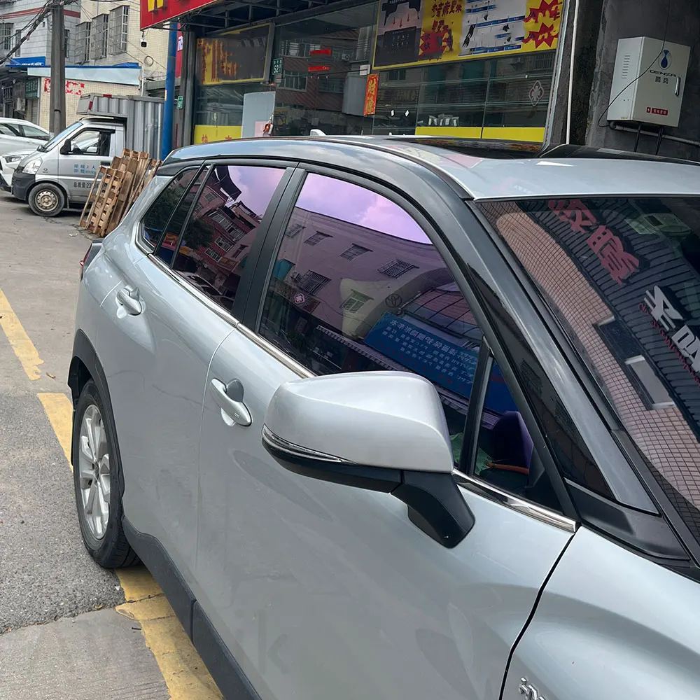 Uv Proof Solar Film VLT 70% Purple Colorful Optical Film Chameleon Foil Car Side Window Protection Insulation Solar Tinting Film