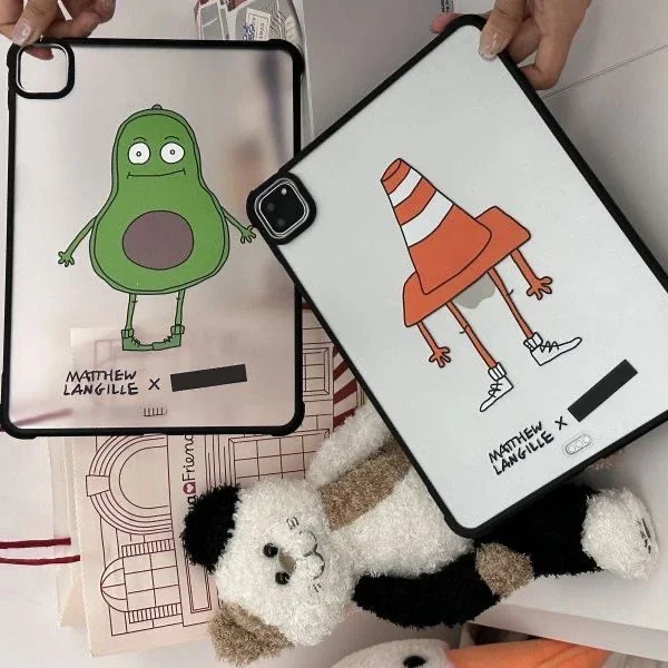 

Cartoon Avocado Acrylic Protective IPad Case Cover for IPad Mini 6 Air 4 5 IPad Pro 2020 2021 2022