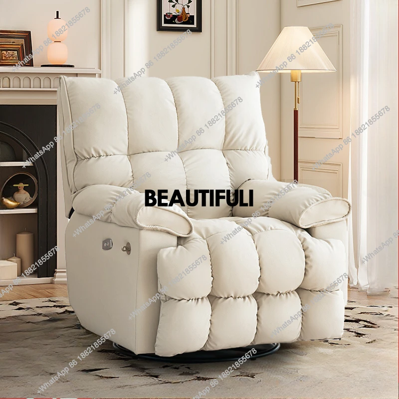 Bedroom Cat Claw Leather Sofa Chairs Electricswing USB Mobile Recliner Chair Phone Bracket Sillas De Sala Living Room Furniture