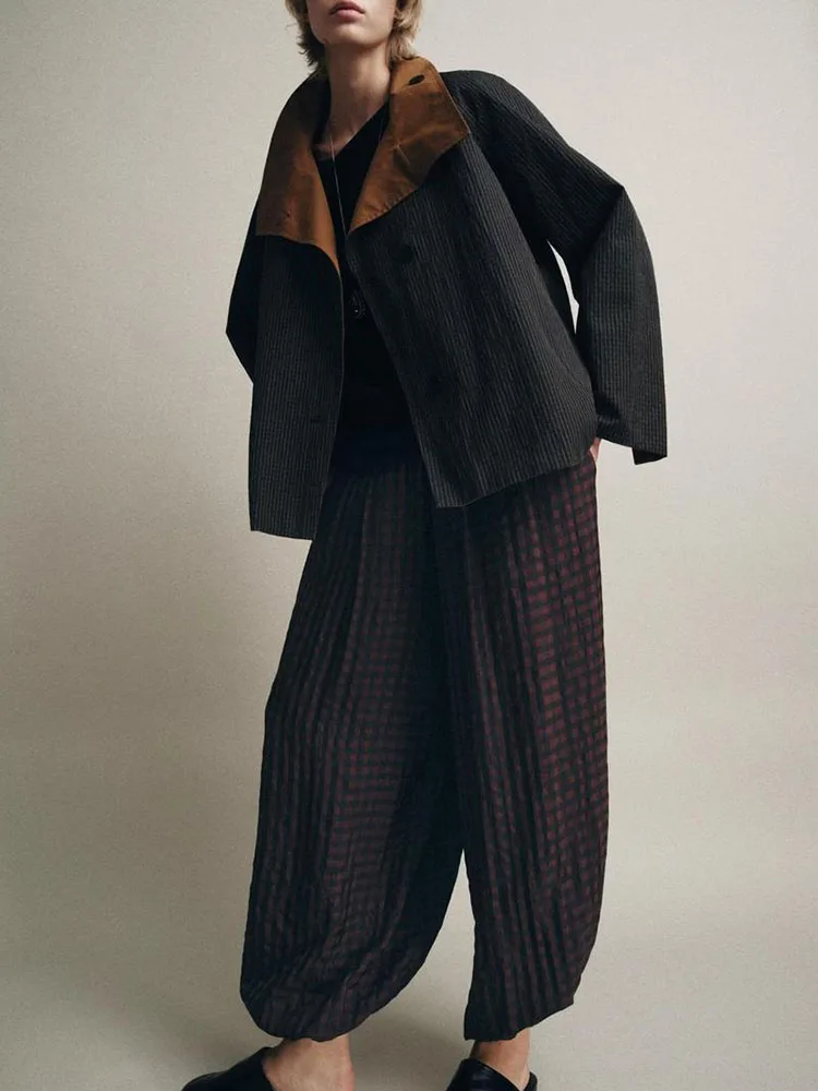 

Double-Sided Wear ort Faionable Sweet Versatile Women's Autumn New Arrival Coat 2025 Commute Loose Fit Long Sve Pure C...