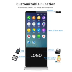 Custom , 55 inch inch Indoor Screen LCD Outdoor Advertising Totem Kiosk CMS Software LED Screen Digital Signage and Displays