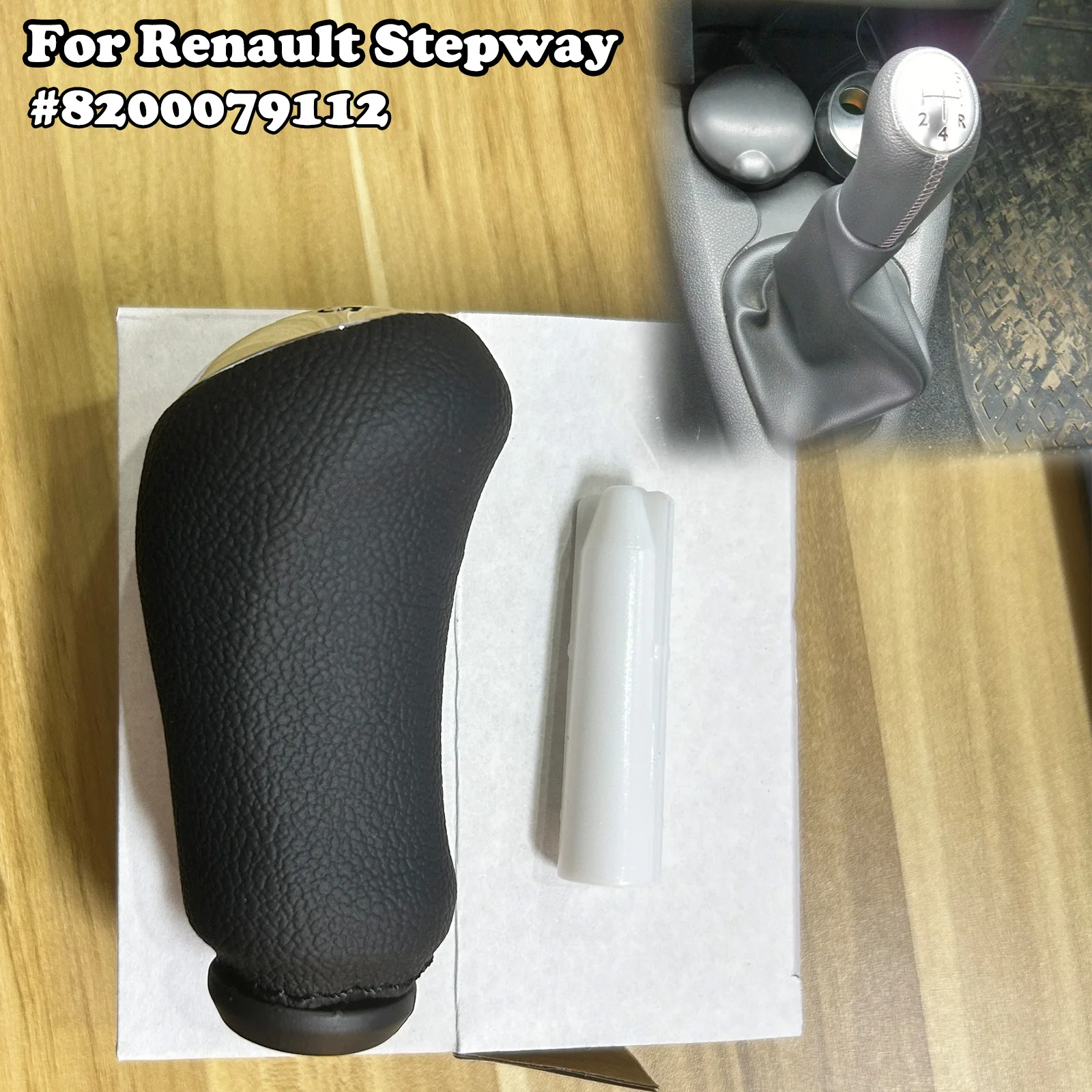 

8200079112 For Renault Stepway Symbol MT Gear Shift Knob Shifter Stick Headball Pen Ball Arm Black Gray 2012 2013 2014 2015 -