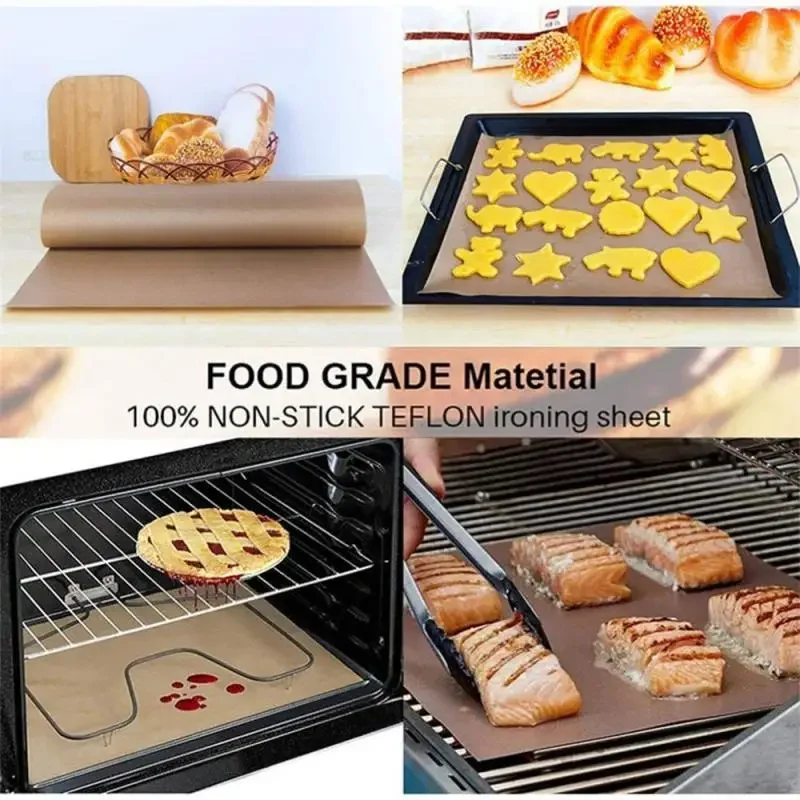 1PC Eat Press Transfer Sheet Pad Non Stick Baking Oilcloth Craft Mat Reusable BBQ Grill Macarons Oven Rack Liner Cooking Paper