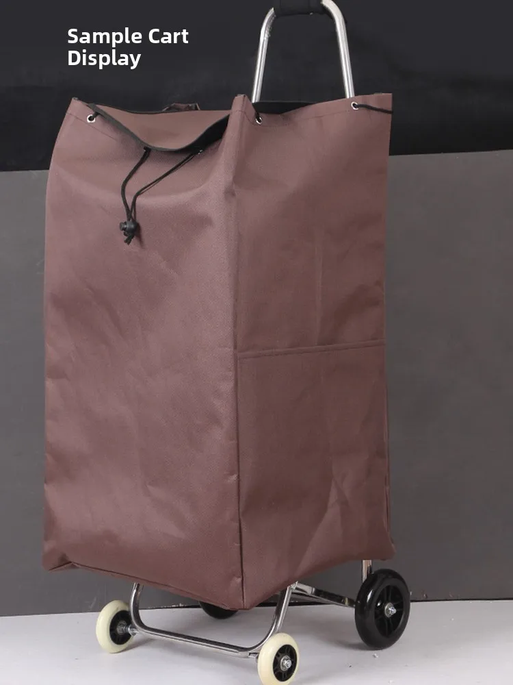 

Большая водонепроницаемая сумка-тележка из ткани Окс, двухслойная, для овощей, ручная тележка, сумка-тележка для небольших тягучих грузов, тележка из полиуретана