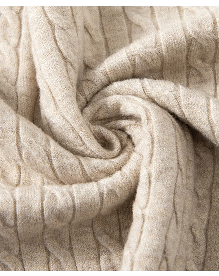 ML62062 Damen Minimalistischer Zopfmuster-Pullover mit Rundhalsausschnitt, Langarm, Modal-Mischung, Weich und Warm, Herbst-Winter-Oberteil – Detail 19