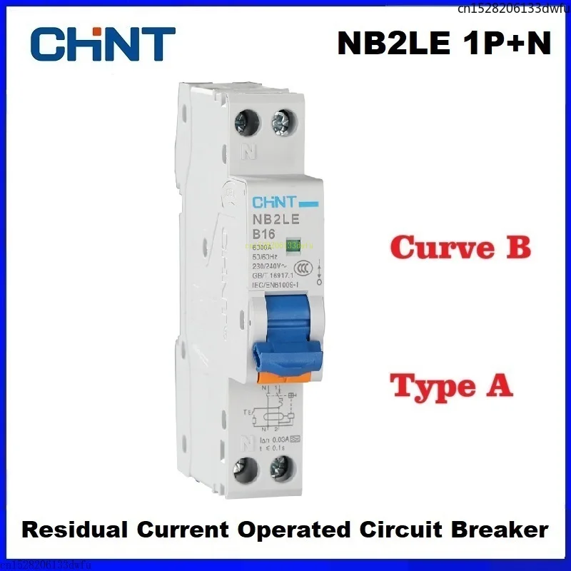 CHINT NB2LE Curve B Type A 1P+N Residual Current Operated Leakage Protection Switch Circuit Breaker RCBO 30MA 10A 16A 20A 25A