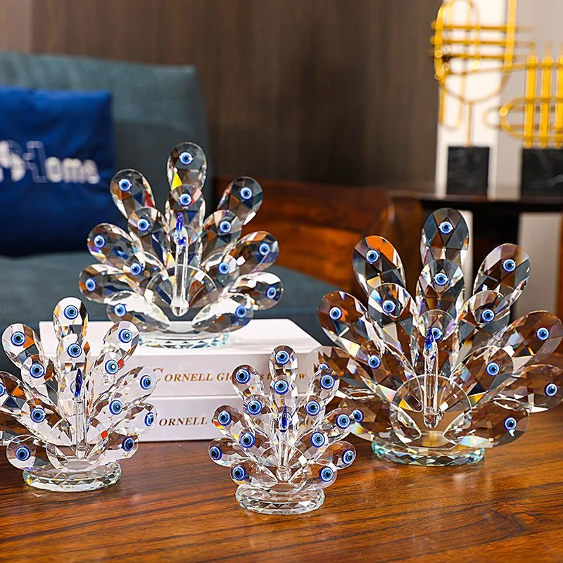 Sparkling Crystal Peacock Decoration, Modern Home Decor Juno Bird Statue, Home Decor, Statue