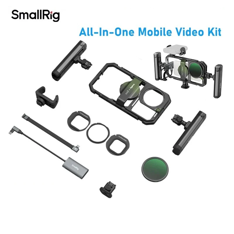 SmallRig x Brandon Li All-in-One Mobile Video Kit for Univeral Phone With Wireless Control Handle, 67mm Magnetic Filters