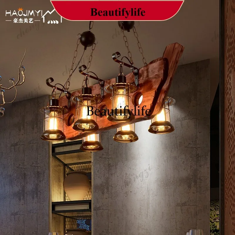 M138 American retro cafe Internet cafe clear bar chandelier creative personality guitar antique nostalgia