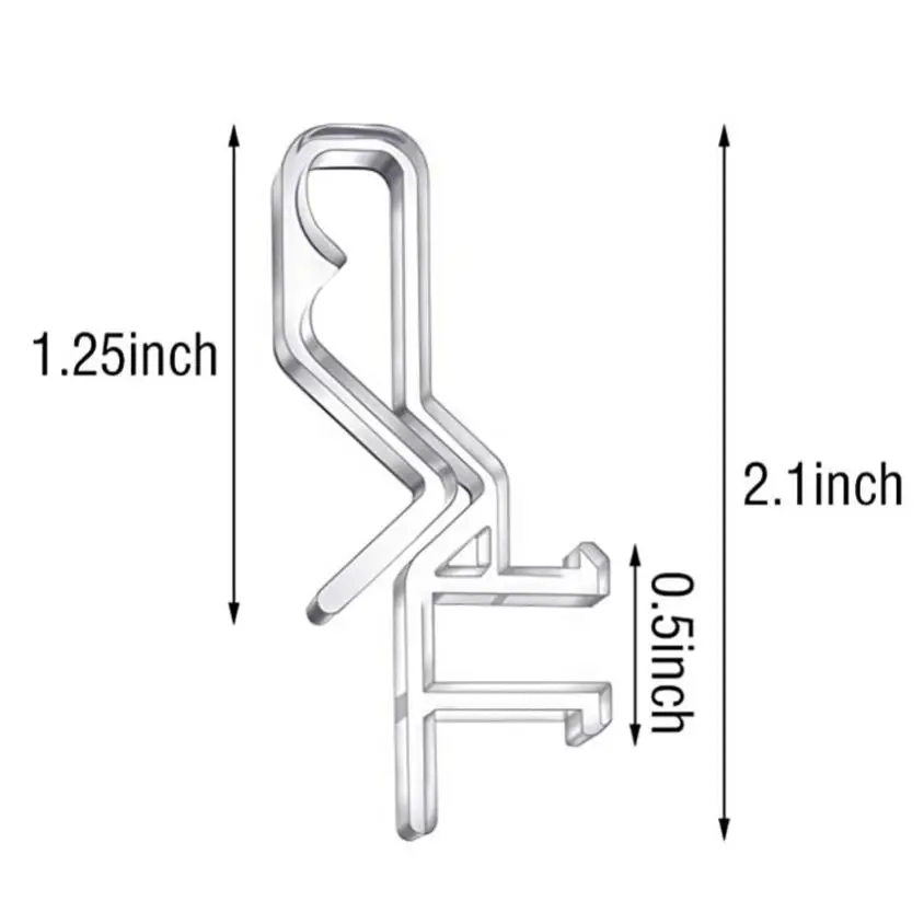 20pcs 2.1 Inch Curtain Clips Clear Plastic Concealed Fixer for Horizontal Type Curtains Window Shutter Hardware Patch Clip