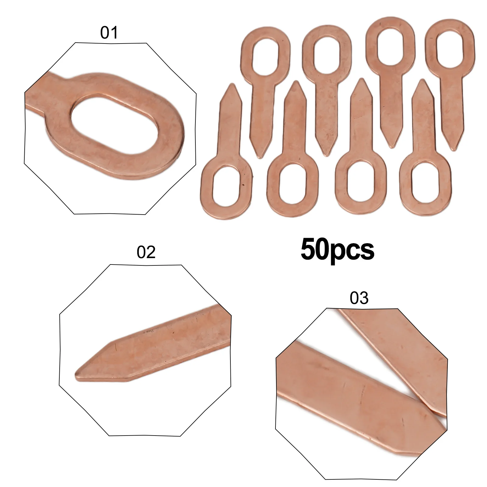 For Body Panels Recessed Pull Ring Copper-plated Durability New 50pcs 55mm Length Car Body Panel Pull Washer Tool