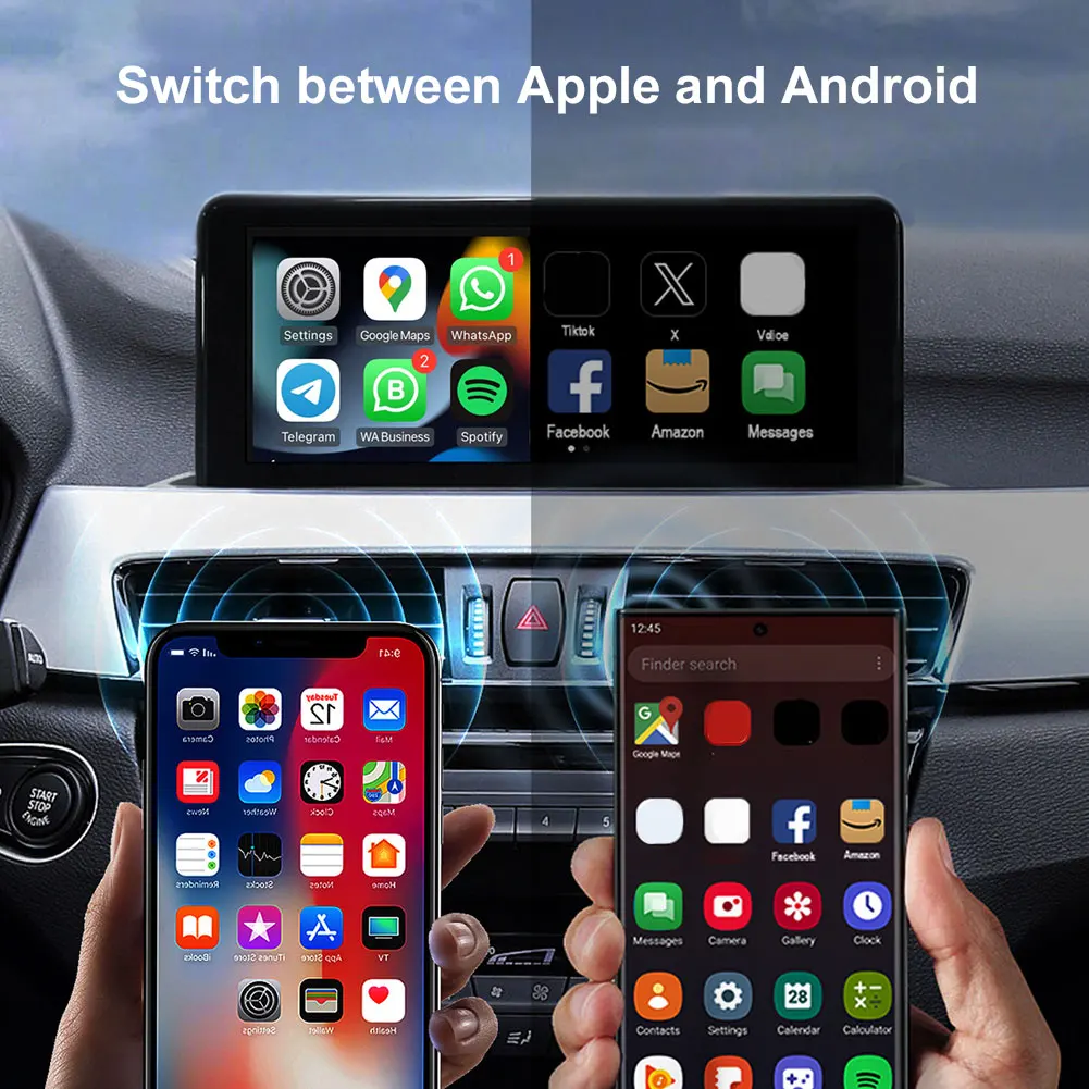 2-in-1 draadloze CarPlay-adapter Carplay AI Box Auto Connect draadloze CarPlay-adapter Dongle voor in de fabriek bekabelde Carplay-auto's