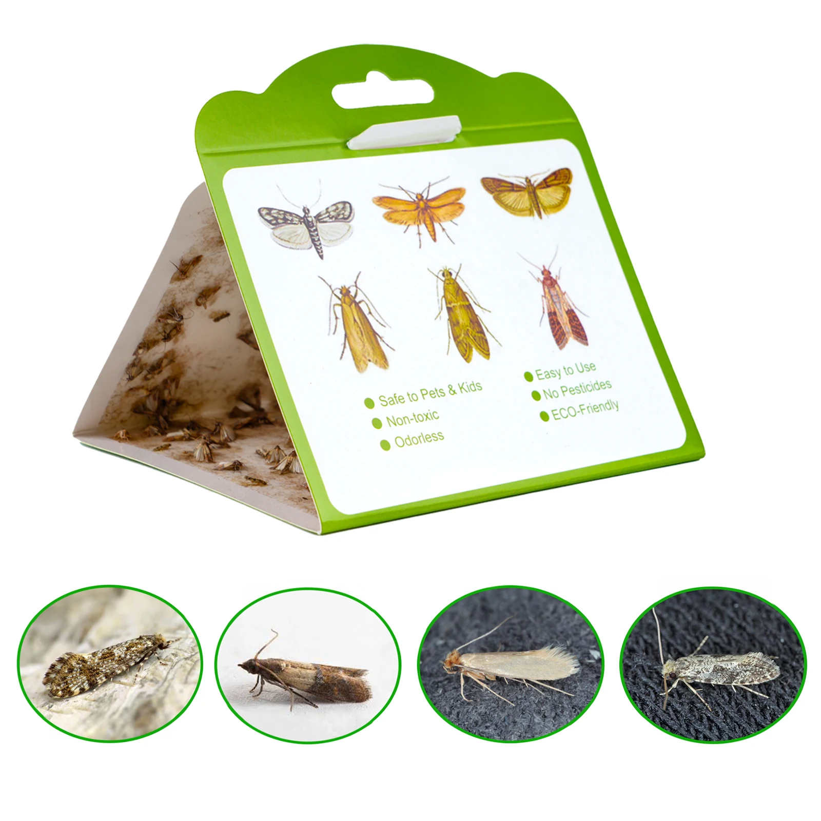 Pantry Clothes Moth Trap, Moth Trap for Kitchen Food Warehouse Home Restaurant Wardrobe, Moth Killer Sticker Sticky Glue Trap