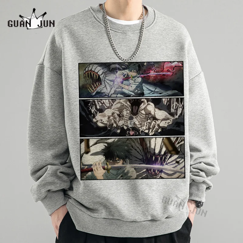 

Men's Sweatshirts Japanese Anime Jujutsu Kaisen Hoodie Yuta Okkotsu and Rika Cartoon Pullovers Tops Movie Graphic Streetwear