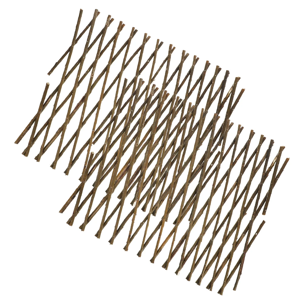 

2pcs Wooden Hedge Fence Rack Decorative Lattice Screen Panel Garden Wall Trellis Climbing Plants Vine Lattice Gardening Supplies