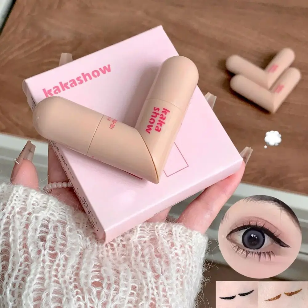 New Waterproof Eyeliner Stamp Quick Dry Foldable Eye Liner Stamp Black Color Rotatable Eyeliner Stamp Pen