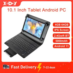 XGODY 10 Inch Tablet Android 11 Study Tablets for Education 4GB 64GB WiFi PC Bluetooth Case Keyboard for Adults Children Kids