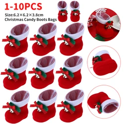 Christmas Candy Gift Bag Home Party Decor Christmas Santa Claus Candy Boots Kids Child Mini Xmas Tree Decoration Dropship