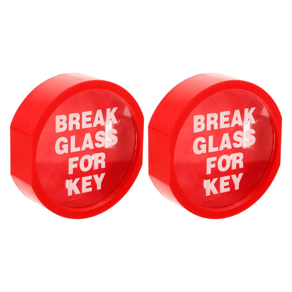 2Pcs Outdoor Key Lock Box for Emergency Access Fire Safety Break Glass Storage for Rental Property Vacation Home Garage