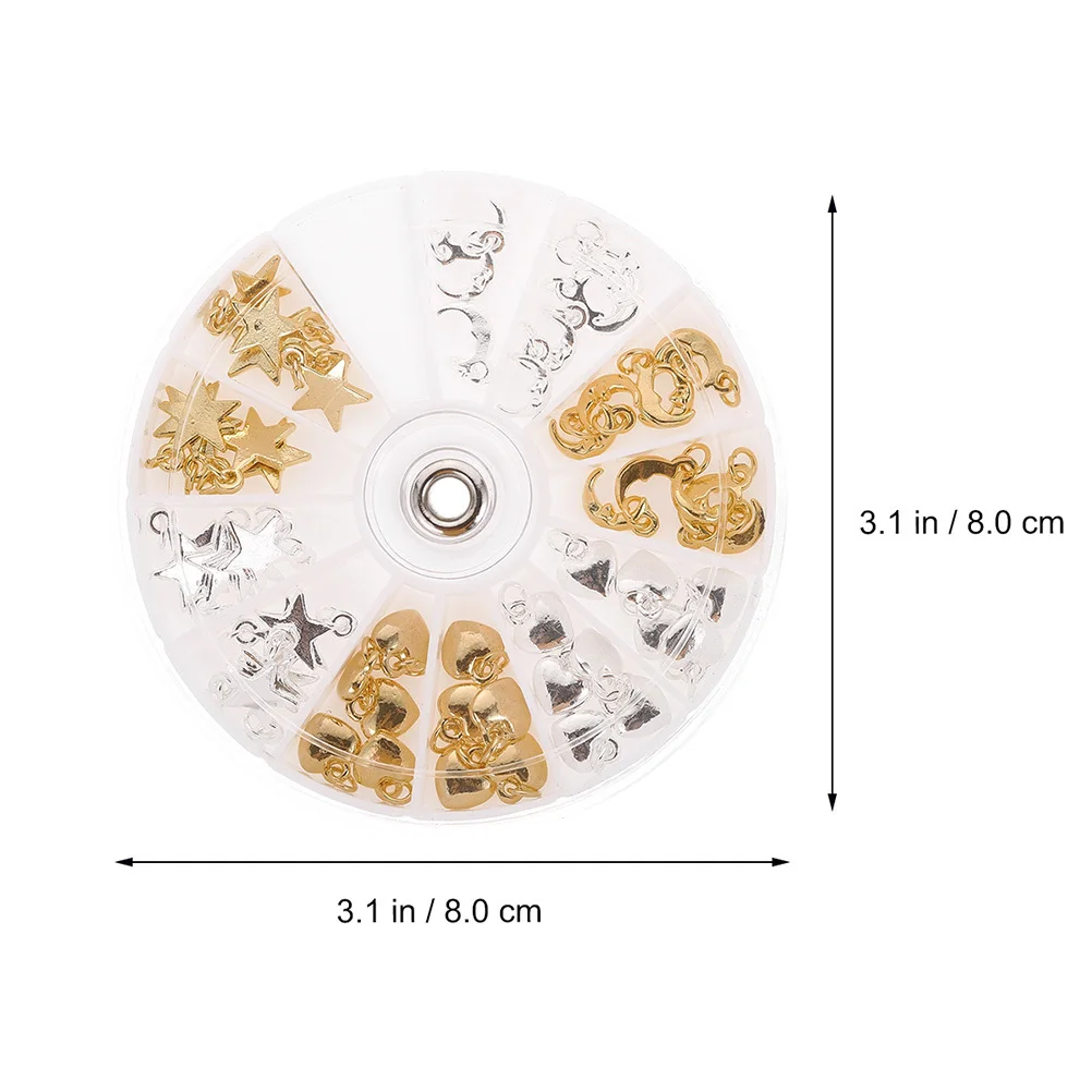 Zestaw zawieszek do piercingu, akcesoria do manicure z narzędziem do wiercenia do samodzielnego tworzenia ozdób, zestaw zawieszek do paznokci DIY, piercing do paznokci.