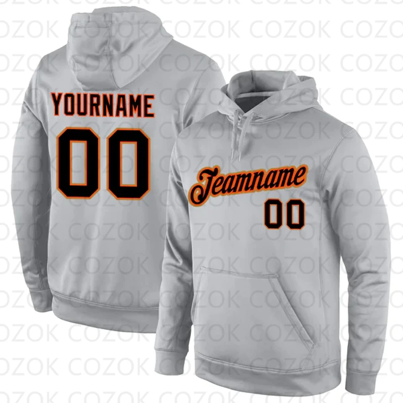 Customized Hoodie Gray Jersey 3D Printed  Unisex Pullovers Hoodie Casual Sweatshirts