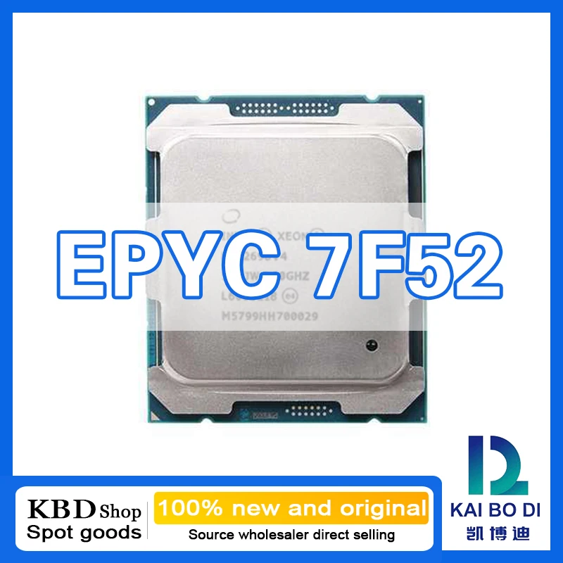 EPYC 7F52 CPU 16 Cores 32 Threads 3.50GHz 100% NEW and ORIGINAL CPU Central Processor Unit