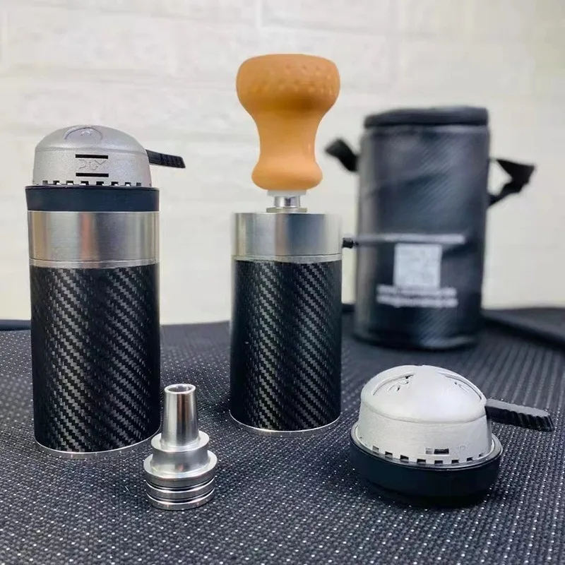 

Portable Car Carbon Fiber Belt Bag Travel Pot, White