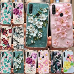 Floral Flower Print Phone Case For Huawei P30 P20 Pro P20 Lite P Smart 2019 Y6S 8A Y7 Honor 9X 4G Soft Clear Silicone Back Cover
