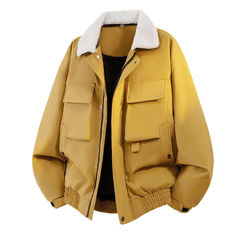 عادية الدافئة الفراء طوق بطة أسفل السترات 2025 الشتاء الرجال حجم كبير S-6XL فضفاض البخاخ معاطف الشباب رشاقته مبطن القمم الملابس #1